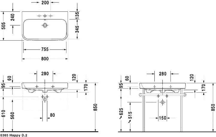  Duravit Happy D.2 2318800000 80 