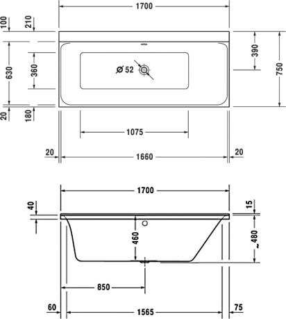   Duravit P3 Comforts DX 700376 R 17075