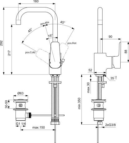  Ideal Standard Ceraplan III B0706AA  