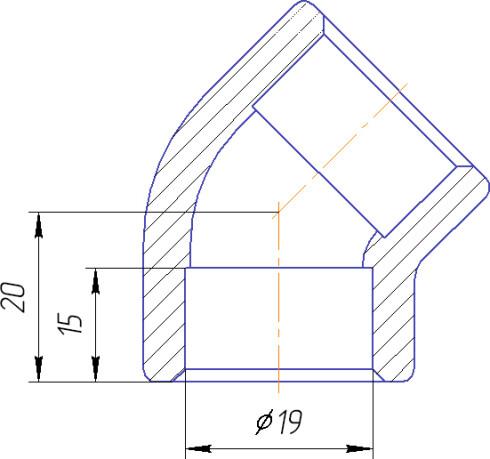  Kalde 3212-elb-200045 45&deg; 20 