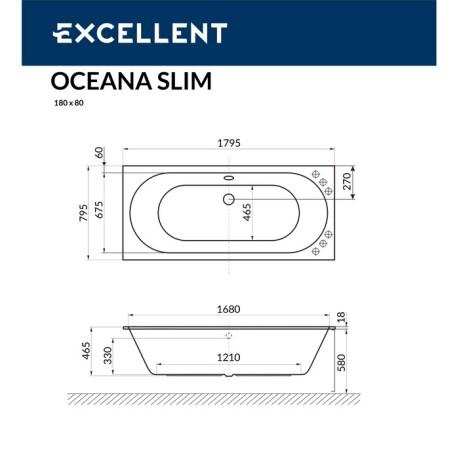  Excellent Oceana Slim 180x80 "LINE" ()