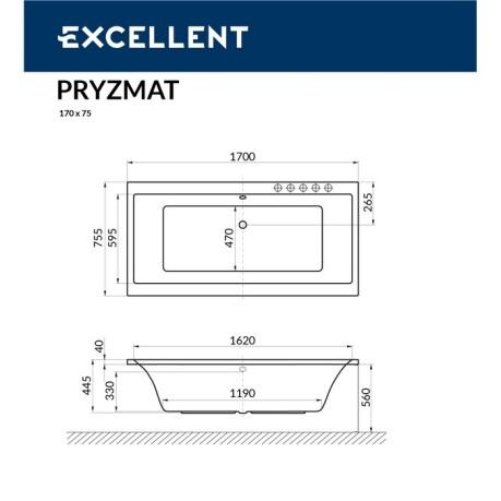  Excellent Pryzmat 170x75 "LINE" ()