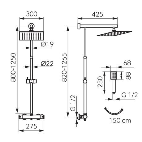   Ferro Trevi Square NP75SQ-TRV7U   