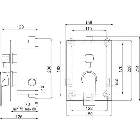    Ferro Algeo Square BAQ7P2BOX 