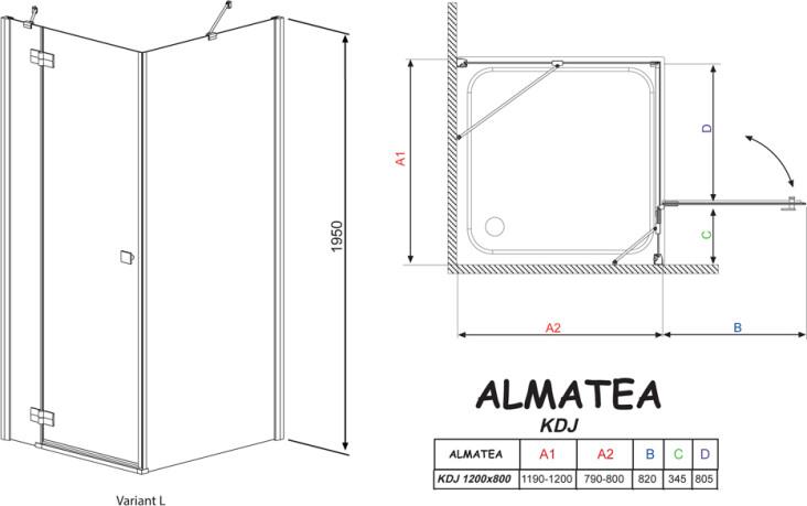   Radaway Almatea KDJ 120x80   L