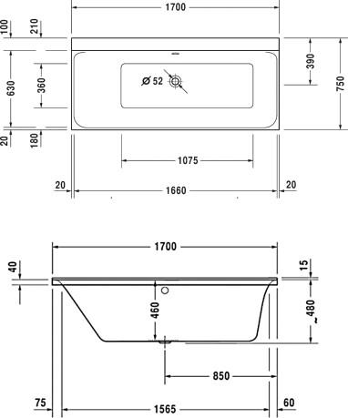   Duravit P3 Comforts SX 700375 L 17075