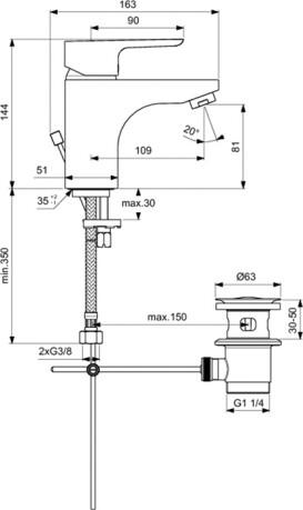  Ideal Standard Ceraplan III B0704AA GRANDE  