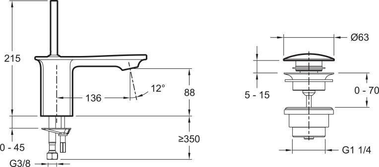  Jacob Delafon Stance E14760-CP  