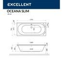  Excellent Oceana Slim 180x80 "LINE" ()